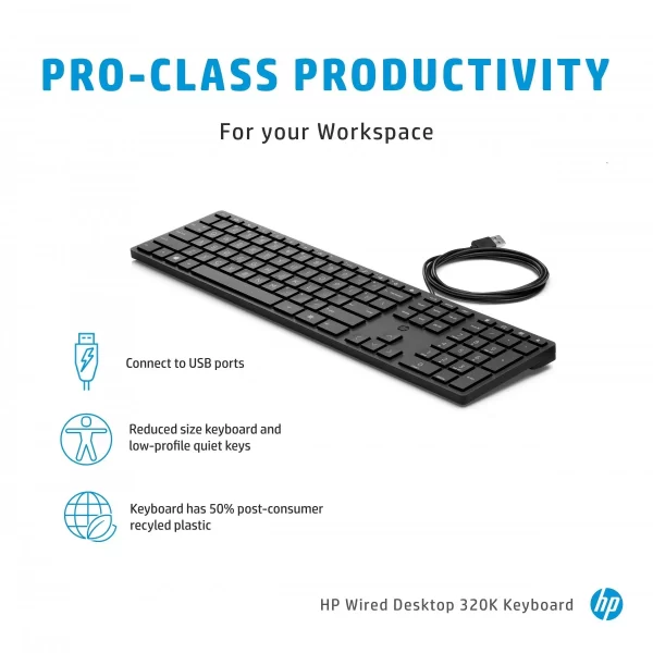 Tastatura cu fir HP 320k Slim