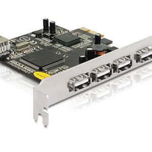 Card PCI Express Delock > 4 x USB 2.0 externe + 1 x intern