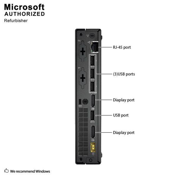 LENOVO M710q Tiny, Procesor Intel Core i3-6100T 3.20 GHz, 8GB RAM DDR4, 128GB SSD, Windows 10 OEM