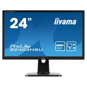 Monitor Refurbished LED, IIYAMA ProLite B2483HSU-B1DP, 24 inch, Rezolutie Full HD, Stare Corecta